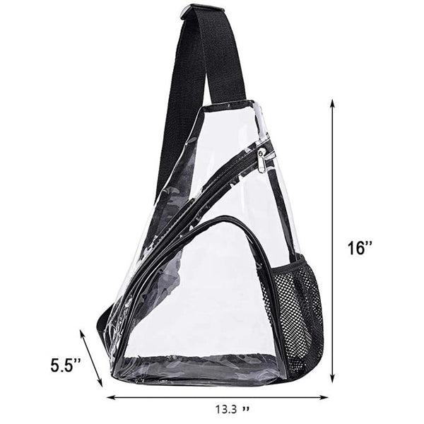 Clear PVC Crossbody Bag With Adjustable Strap