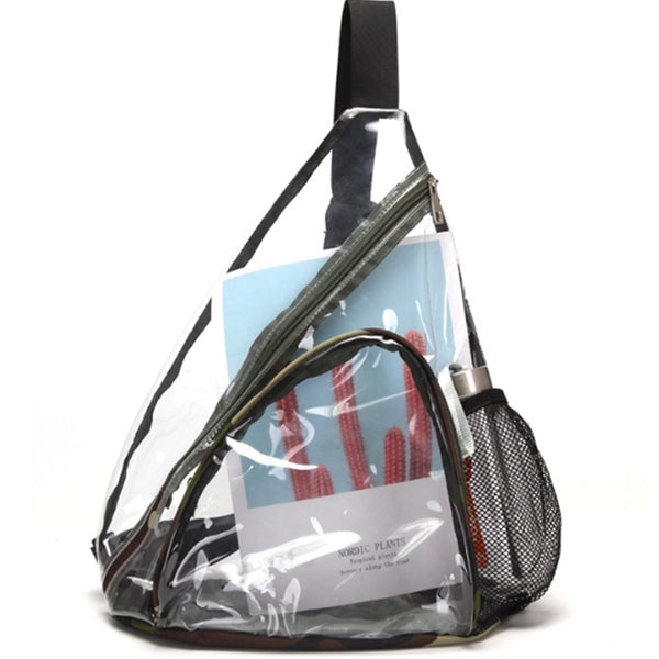 Clear PVC Crossbody Bag With Adjustable Strap