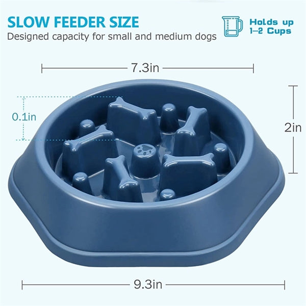 Anti-Chocking Slower Feeding Dog Puzzle Bowl