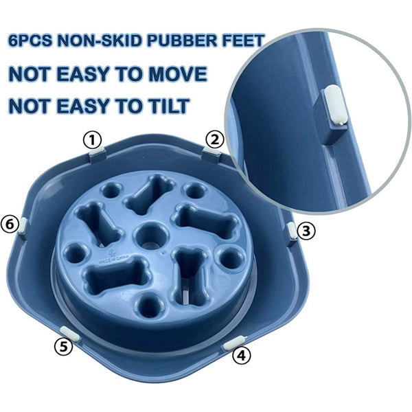 Anti-Chocking Slower Feeding Dog Puzzle Bowl