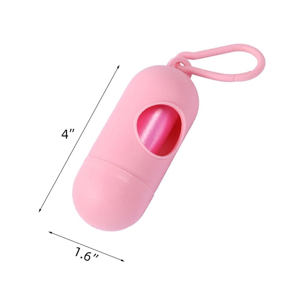 Dog poop bags with dispenser