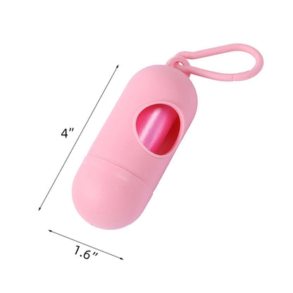 Dog poop bags with dispenser