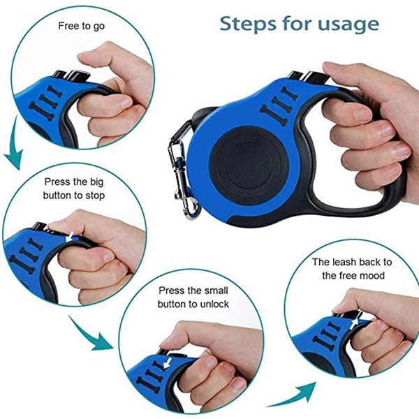 Portative Retractable Dog Leash 10FT for Small Medium