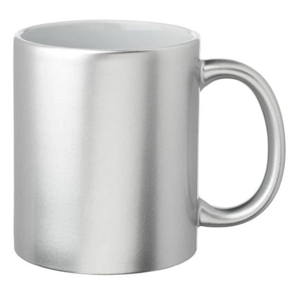 11 Oz. Metallic Color Exterior /W White Interior Custom Mugs