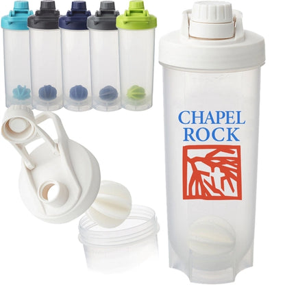 Plastic 24 Oz Shaker Bottles With Mixer