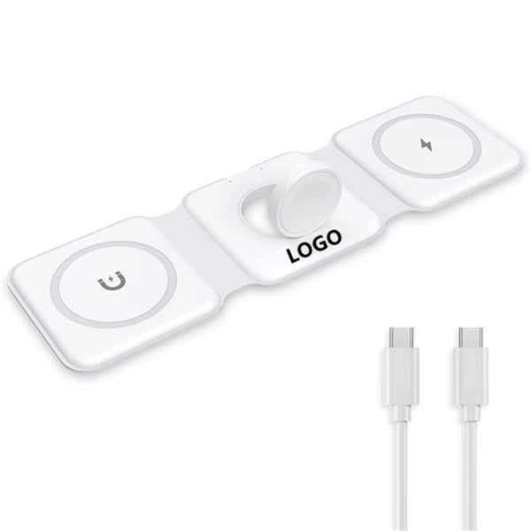 15W Fast 3-in-1 Foldable Magnetic Charger Station
