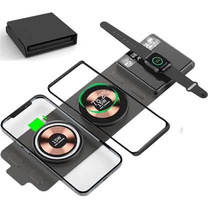 Transparent Foldable Wireless Charger Station 3 in 1