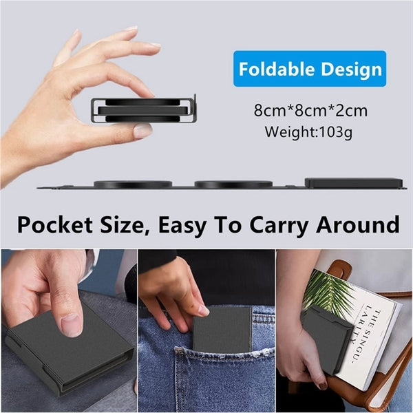 Transparent Foldable Wireless Charger Station 3 in 1