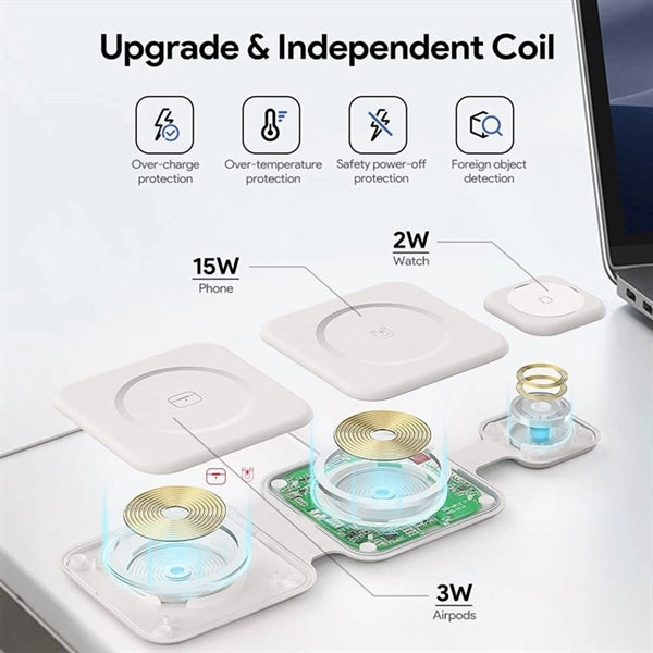 3 in 1 Foldable Fast Wireless Charger