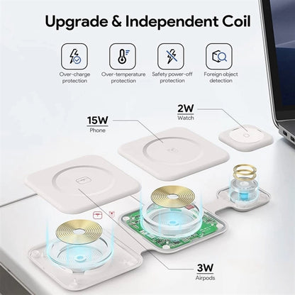 3 in 1 Foldable Fast Wireless Charger
