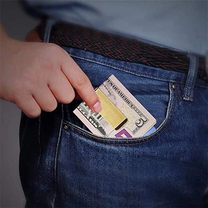 Stainless Steel Money Clips Card Holder Pocket Cash Wallet
