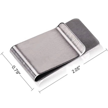 Stainless Steel Money Clips Card Holder Pocket Cash Wallet