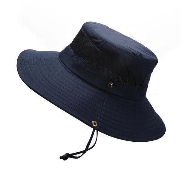 Unisex Breathable Wide Brim Bucket UPF50+ Sun Fishing Hat