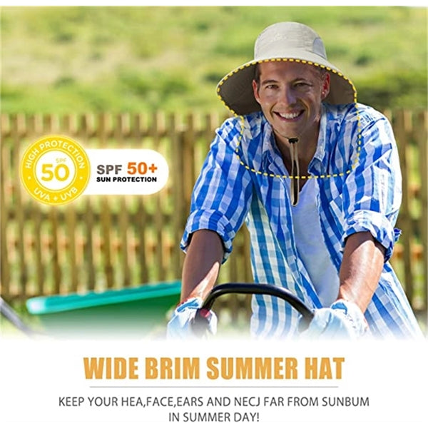 Outdoor Wide Brim Fishing Sun Hat with Neck Flap