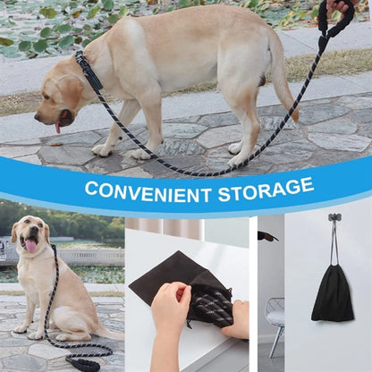 Soft Padded Handle Nylon Dog Leash Reflective Rope