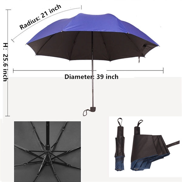 Custom 21" Windproof Travel Folding Umbrella