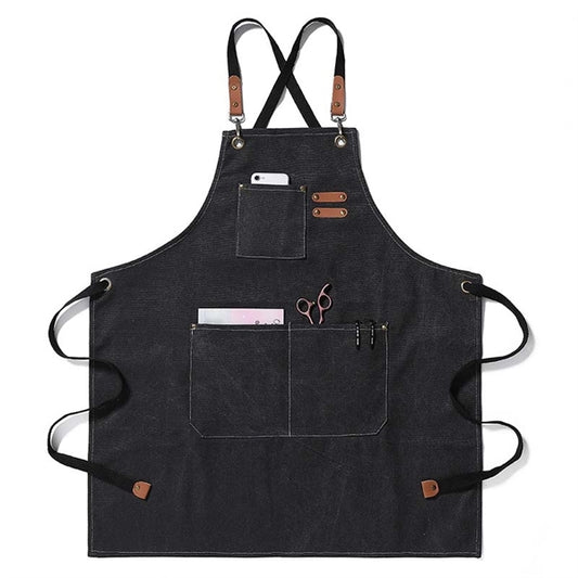 Chef Apron with Cross Back Straps for Men Women