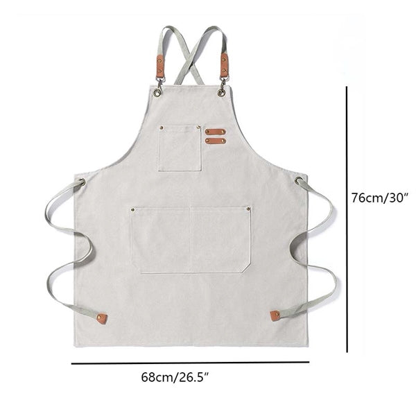 Chef Apron with Cross Back Straps for Men Women