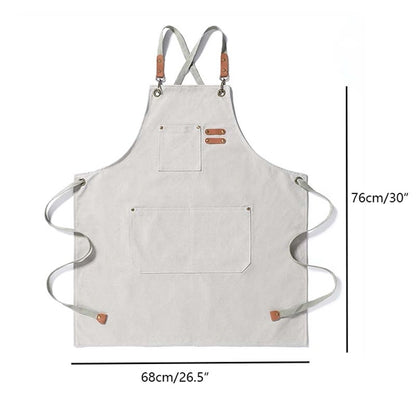 Chef Apron with Cross Back Straps for Men Women