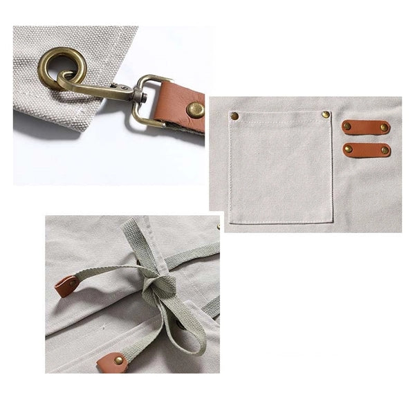Chef Apron with Cross Back Straps for Men Women