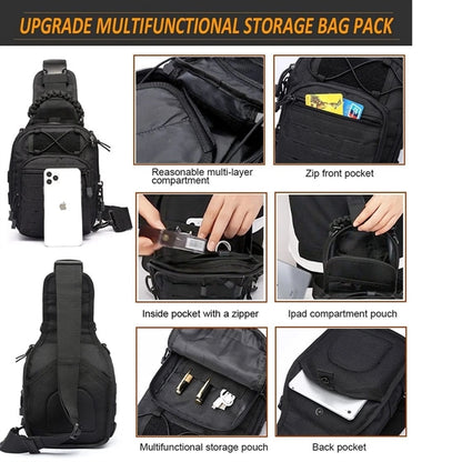 Tactical Molle Sling Bag  Backpack Shoulder Chest Pack