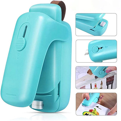2 in 1 Heat Sealer & Cutter Mini Bag Resealer Machine