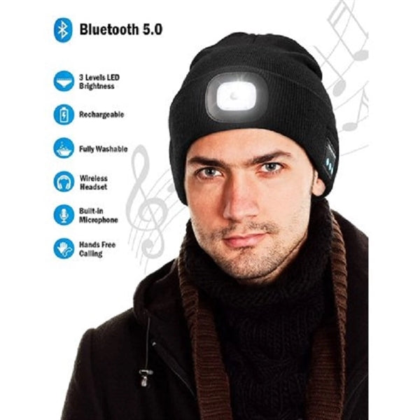 Bluetooth Beanie Hat with Light