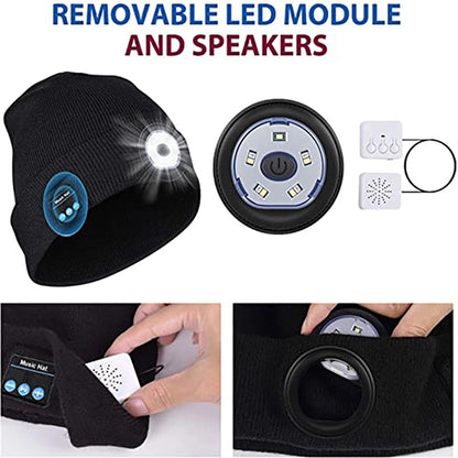 Bluetooth Beanie Hat with Light