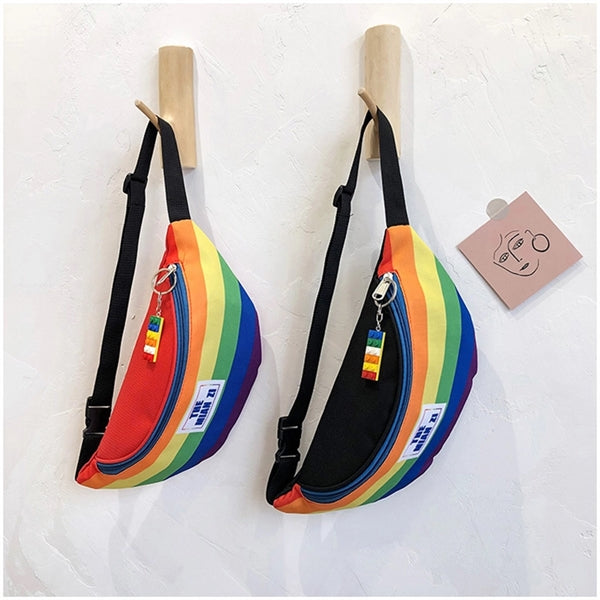 LGBT Rainbow Fanny Pack Gay Pride Waist Bag Strip Chest