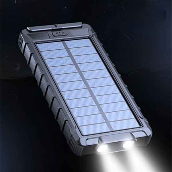 Solar Power Bank with LED Flashlight