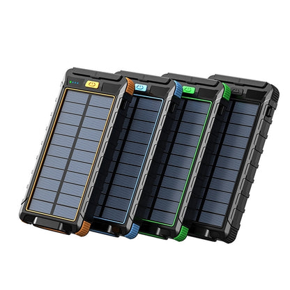 Solar Power Bank with LED Flashlight