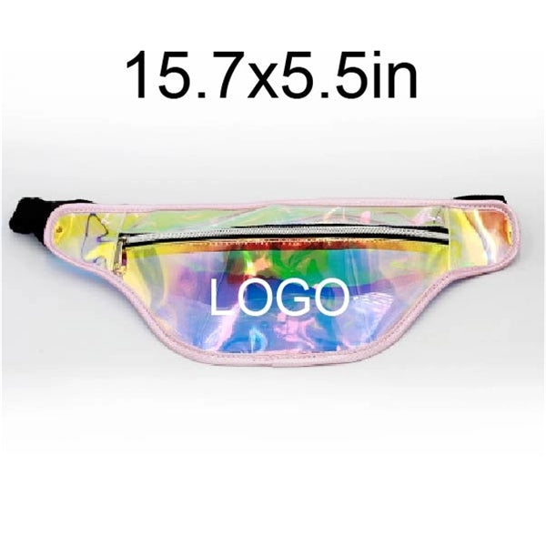 Waterproof Holographic Laser Fanny Pack/Waist Bag w/Zipper