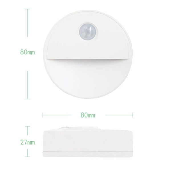 LED Night Light PIR Motion Sensor Cabinet Wall Lamp Round