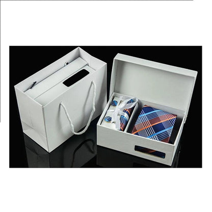 Men Ties Neckties Pocket Square Cufflinks Clip 6PCS Gift