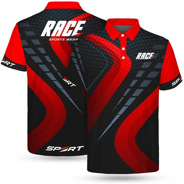 Men's Full Color Sublimation Performance Polo Shirt