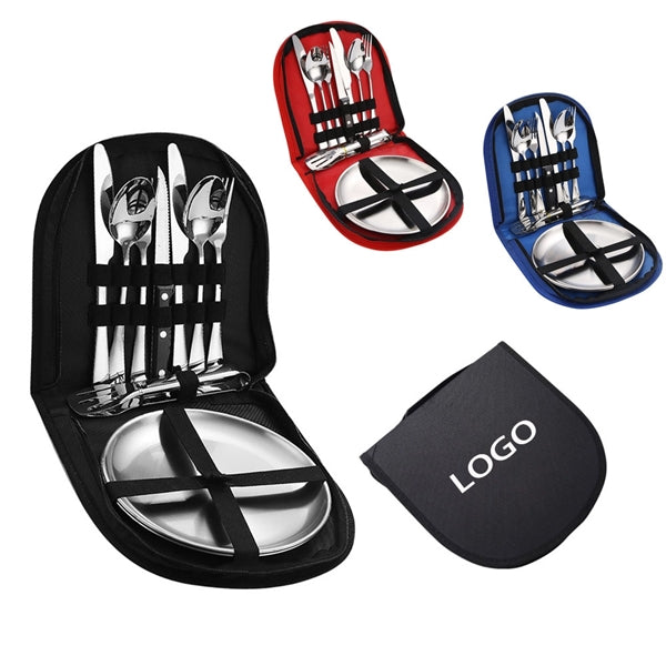 10 Pieces Stainless Steel Flatware Set Cutlery with Bag