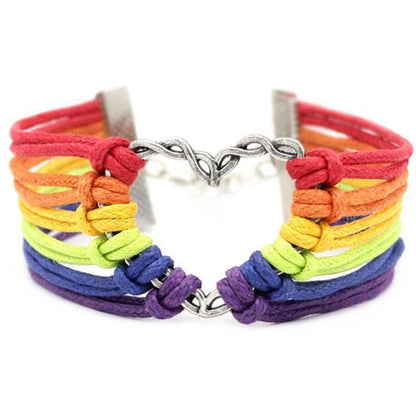 LGBT Gay Hand-Knitted Love Rainbow Pride Bracelet Jewelry