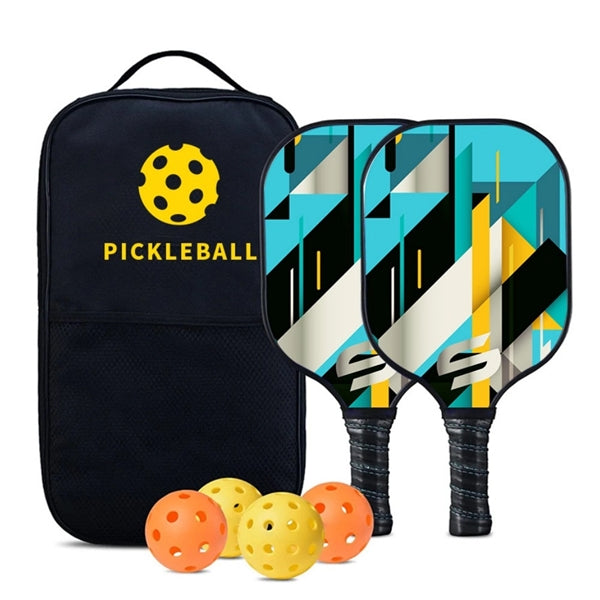 Premium Pickleball Paddles Set w/Fiberglass Face