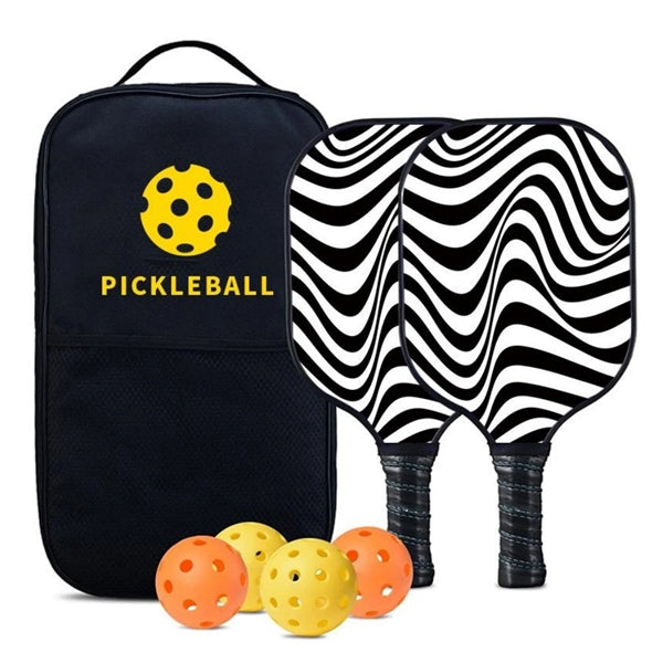 Premium Pickleball Paddles Set w/Fiberglass Face