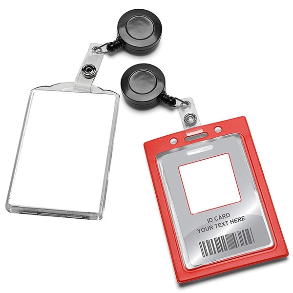 Retractable ID Round Holder Badge Reels with Alligator Clip