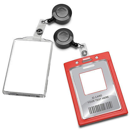 Retractable ID Round Holder Badge Reels with Alligator Clip
