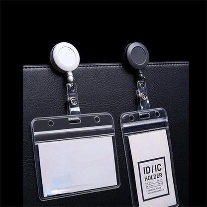 Retractable ID Round Holder Badge Reels with Alligator Clip