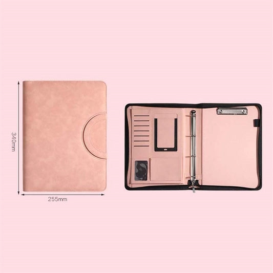 Zippered Leather Portfolio with Hidden Handle