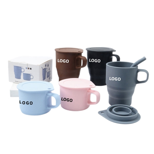 Silicone Mug Straw Lid Set