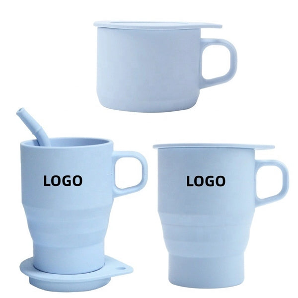 Silicone Mug Straw Lid Set