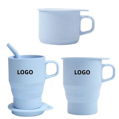 Silicone Mug Straw Lid Set