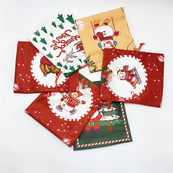 7.8" Christmas Drawstring Pouch bags