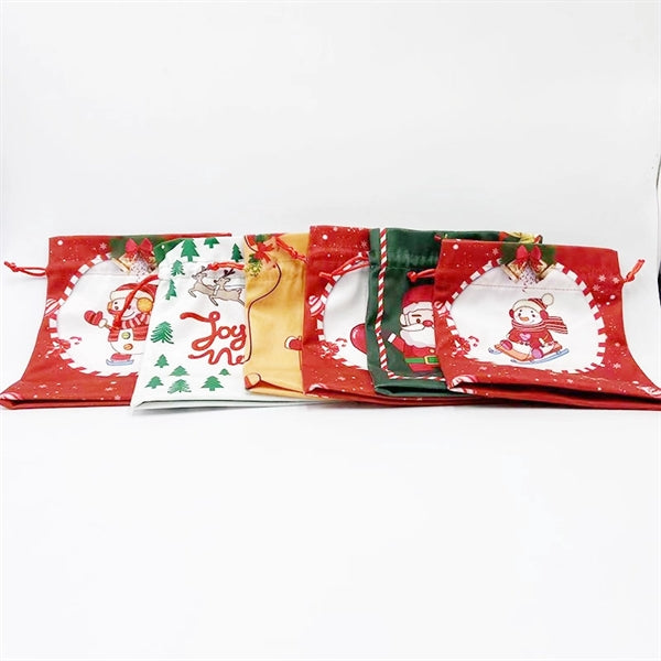 7.8" Christmas Drawstring Pouch bags