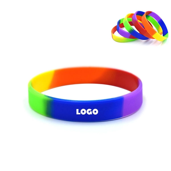 Gay Pride Rainbow Silicone Bracelet Wristbands