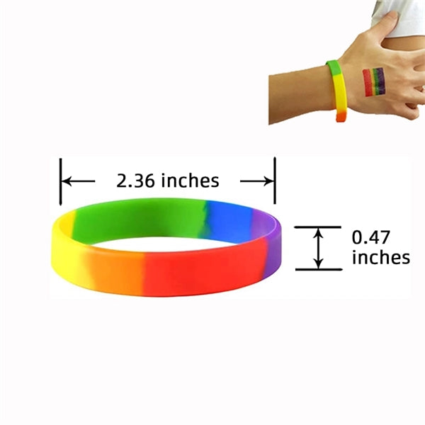 Gay Pride Rainbow Silicone Bracelet Wristbands